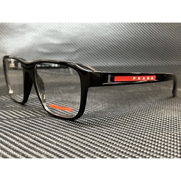 Prada Black Red 54mm Men Eyeglasses